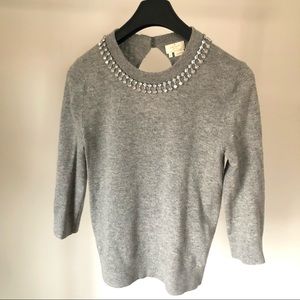 KATE SPADE Jeweled Neckline Sweater